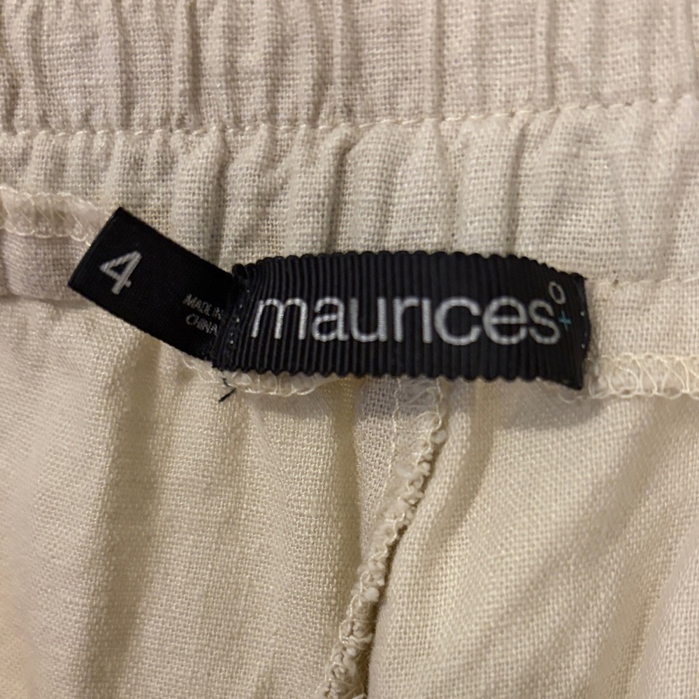 Maurices Tan Wide Leg Linen Pants - Picture 10 of 11